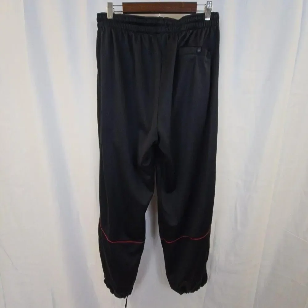 Jordan Track Pants Mens XL Black Red Jogger Drawstring Waist Athletic Cuffed